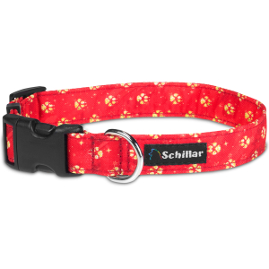 Obroża na klamrę złote łapki