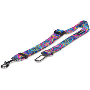 Pas samochodowy niebieski paisley