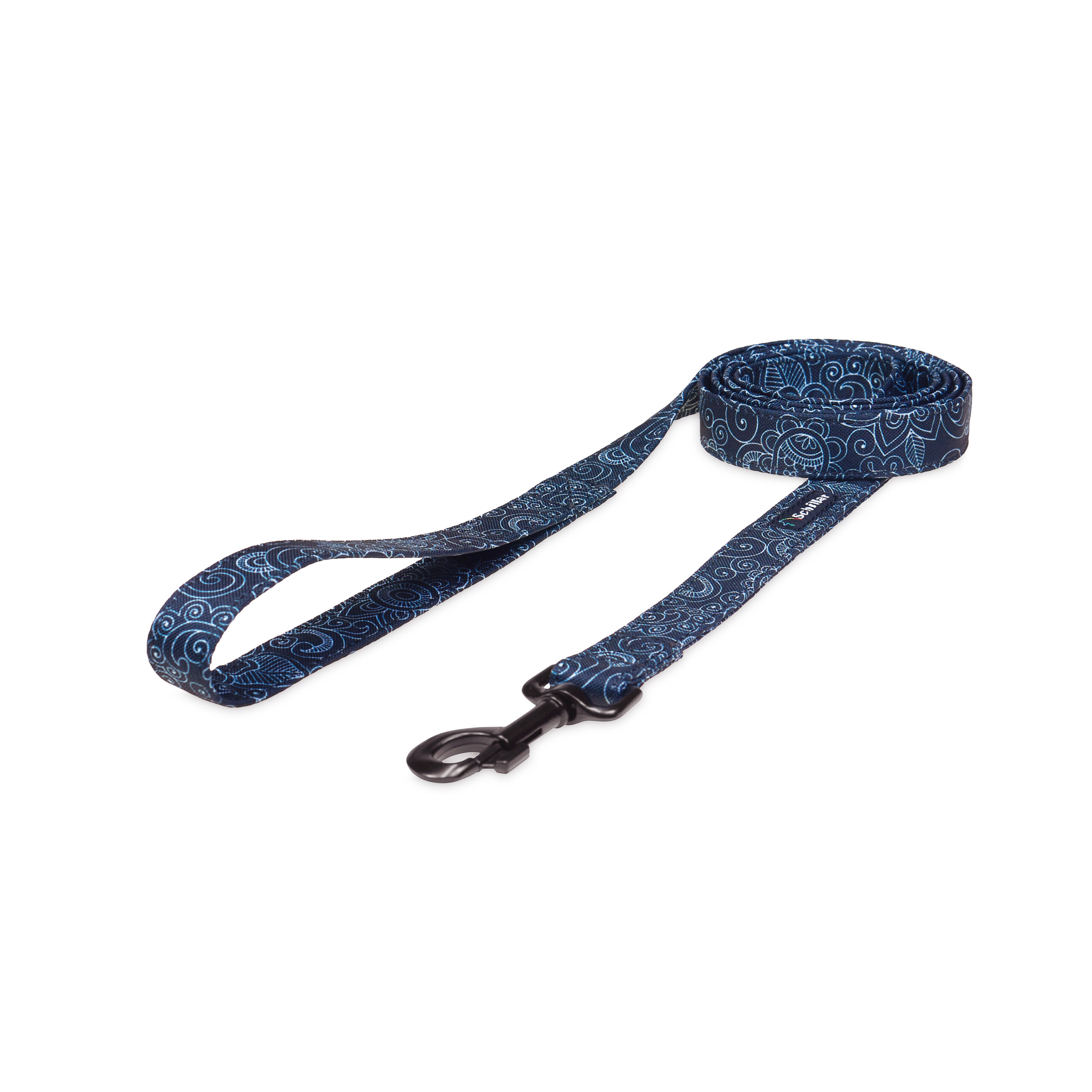 Smycz miejska czarny paisley