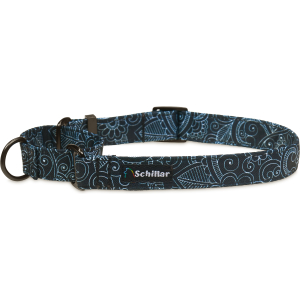 Obroża martingale czarny paisley
