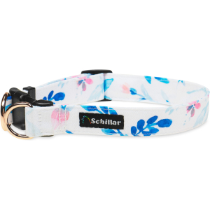 Obroża double lock akwarelowe kwiaty