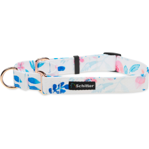 Obroża martingale akwarelowe kwiaty