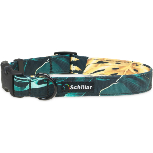 Obroża na klamrę emerald & golden leaves