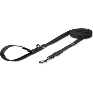 Smycz przepinana czarna antypoślizgowa