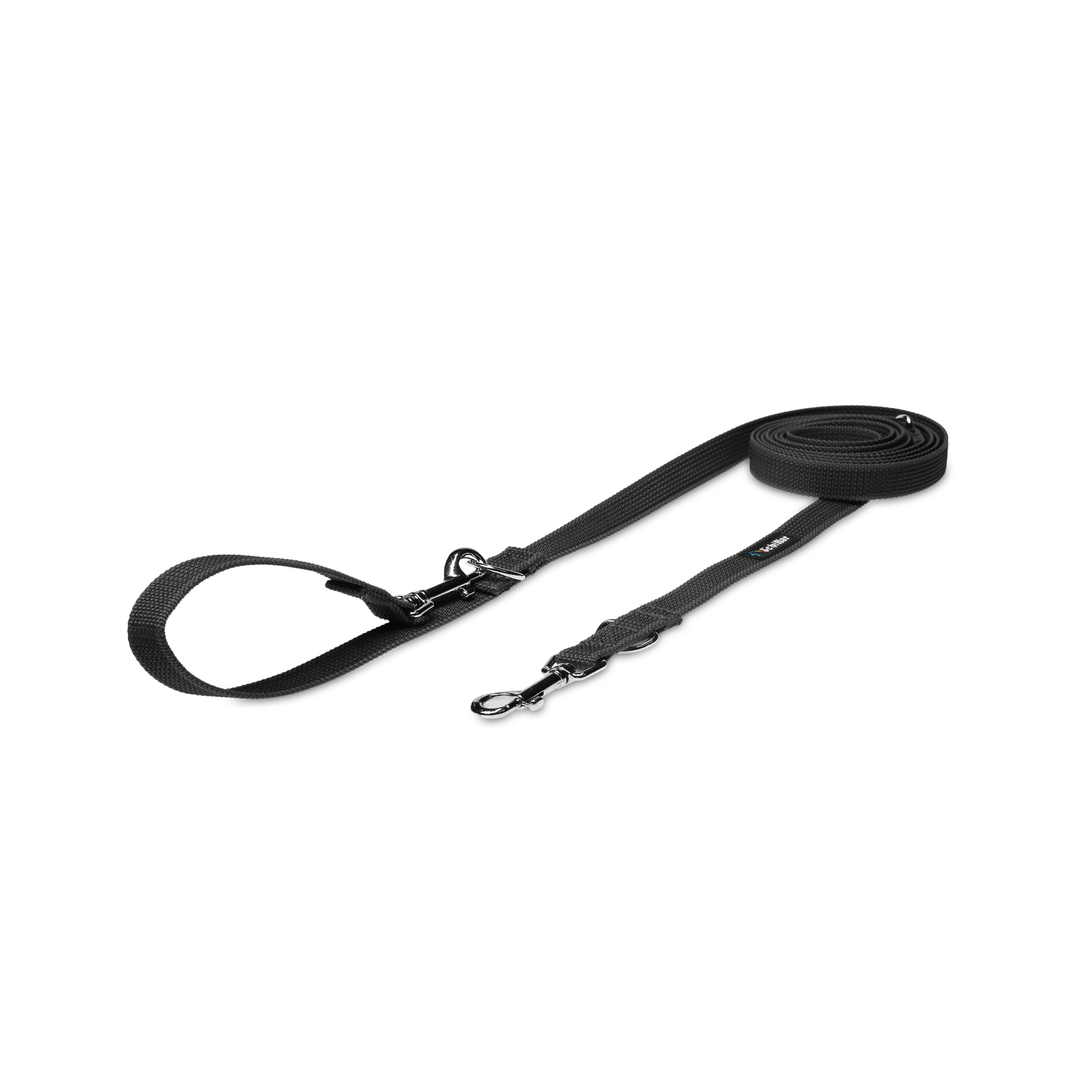 Smycz przepinana czarna antypoślizgowa