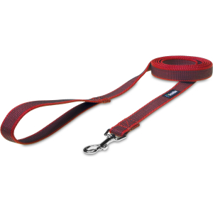 Smycz miejska czerwona antypoślizgowa