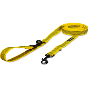 Smycz przepinana żółta antypoślizgowa