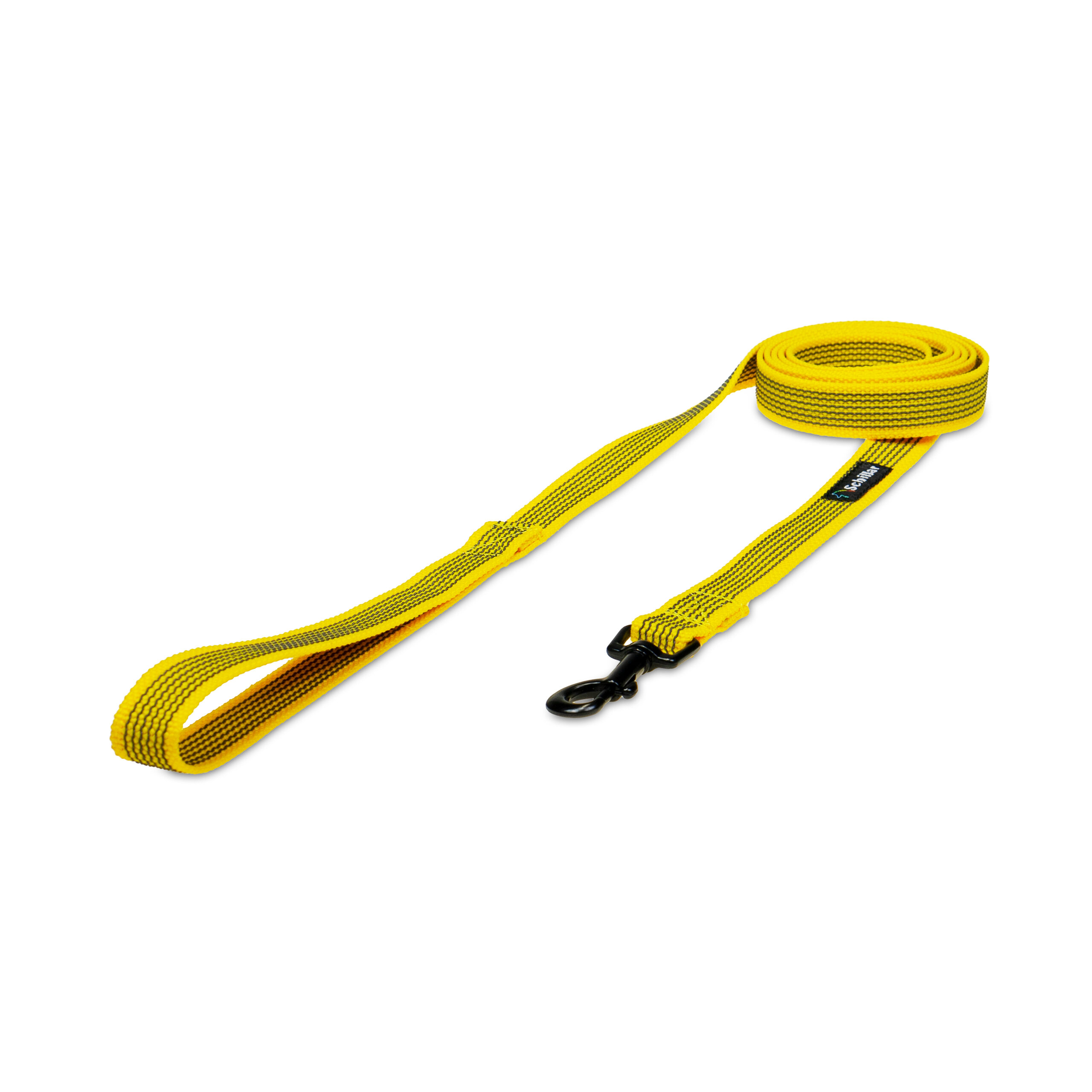 Smycz miejska żółta antypoślizgowa