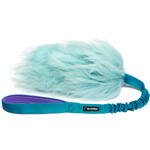 Szarpak z owcy naturalnej turkusowy