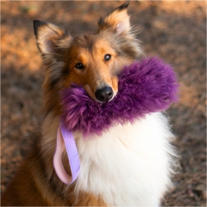 Szarpak z owcy naturalnej fioletowy