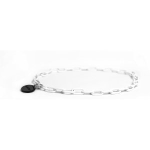 Obroża łańcuszkowa biała