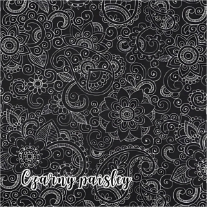 Szelki bezuciskowe czarny paisley