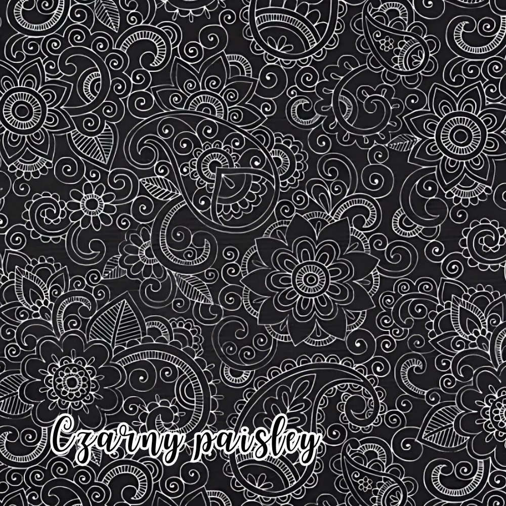 Szelki bezuciskowe czarny paisley