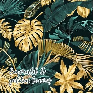 Szelki bezuciskowe emerald & golden leaves