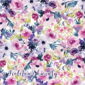 Szelki bezuciskowe fioletowe kwiaty