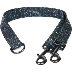 Dwójnik do smyczy czarny paisley